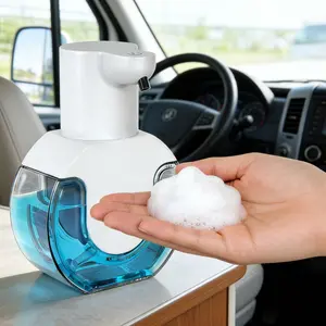 Smart Foam Soap Dispenser USB Rechargeable, 4 Adjustable Levels for Car and Home, Fast Foaming Touchless Hand Wash Sensor Automatic Dispenser