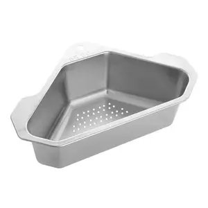 Stainless Steel Corner Sink Strainer Hanging Drain Basket For Food Vegetable