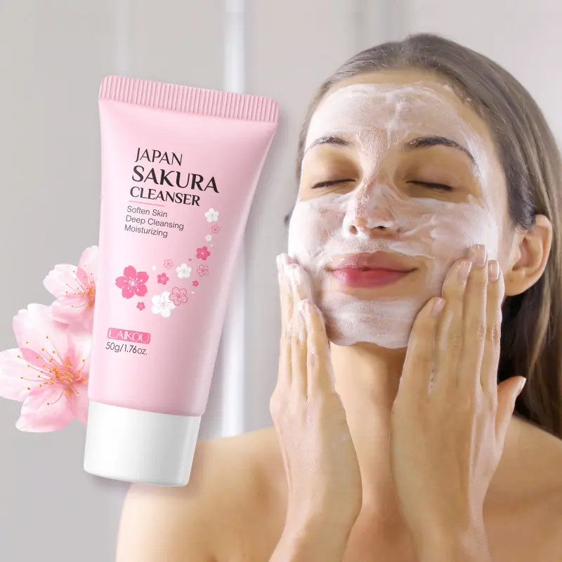 Cherry Blossom Hydrating Facial Cleanser Facial Wash 5-Pack - Family-Shared Gentle Cleanse Cleansing, Soothing Moisturizing, Unisex Daily Must-Have Gentle Face Cleanser