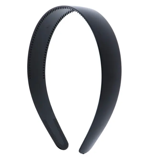 Black 1 inch Plastic Hard Headband with Teeth Head Band Women Girls (Motique Accessories)