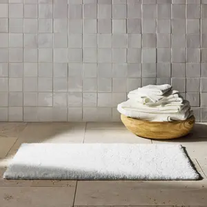 21"x34" Modal Plush Bath Rug White - Casaluna