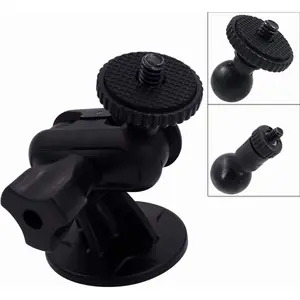 CH01C 1/4" Thread Camera Mount Holder Mini Adhesive 16mm Base - Dash Cam Permanent Tripod Windshield/Dashboard Mount Holder Fit Sony/Ricoh/HP/GoPro/Oculus(M4 M6 Screw Join Ball Included)