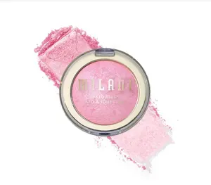 Milani Baked Blush, Updated Powder Blush for Cheeks, Cruelty Free Makeup - Shape, Contour & Highlight Face for a Shimmery or Matte Finish - Pink Panna Cotta