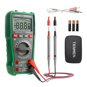 TESMEN TMM-569A Digital Multimeter, TRMS 4000 Counts, Digital Manual-Ranging, DC/AC Voltmeter, Non-Contact Voltage Detection, Measures AC/DC Current, Frequency, Continuity, Diode Test, Resistance, Capacitance, Temperature, Phase, Live Wire