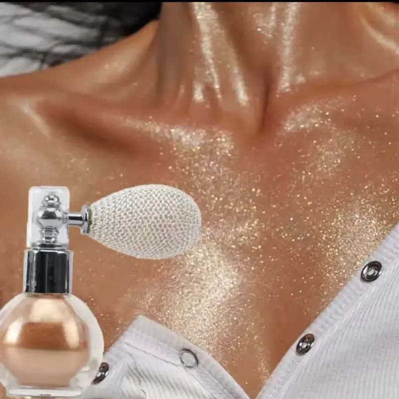 Highlighter Powder Spray Glamour Body Glitter Waterproof Shiny Makeup For Dating Nightclub Party High Gloss Glitter Mist Shimmer Glossy Cosmetic