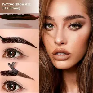 Tattoo Easy Peel Off Eyebrow Tint Gel Makeup Cosmetic Medium Brown China Brand Eyebrow Gel Tint 01# Brown