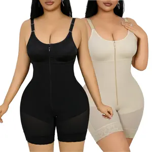 Women's Seamless Faja Shapewear Bodysuit - High Compression V-Neck for a Perfect Fit with Tummy Control, Butt Lift & Detachable Straps