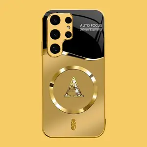 Suitable for [Galaxy S25 Ultra] high-end MagSafe phone case，Choose from any of the 26 letters， The pattern features a printed effect and is not 3D-dimensional YM99
