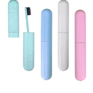 4 Pack Toothbrush Travel Case, Hooqict Portable Breathable Travel Toothbrush Holder for Camping, Home, School, Business