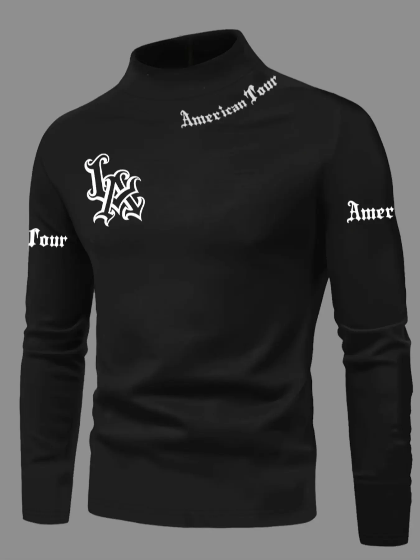 Men's High Neck Design Long Sleeve Slim Fit Warm Top, Knitted Shirt, Casual Winter Wear, Moderate Fabric Thickness, Perfect for Cold Weather, Knit Shirts