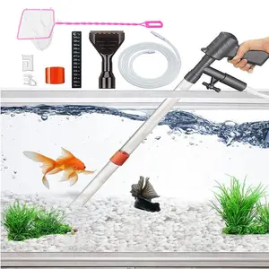 Fish Tank Water Changer Semi-Automatic Air-Powered Sand Washer Manual Water Change Algae Scraper Dirt Suction Cleaning Tool Cleaner