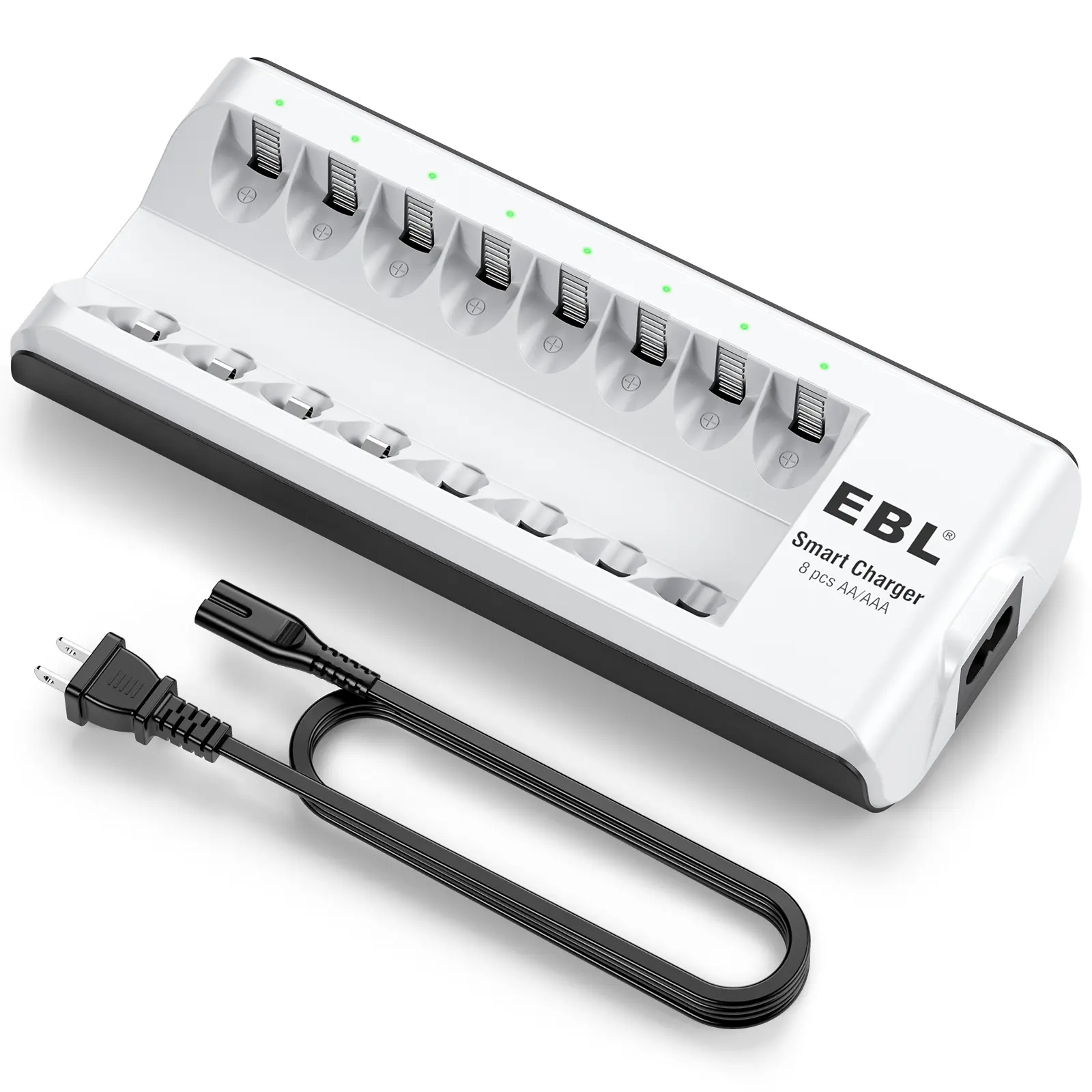 K: 4 x AA(2800mAh) + 4 x AAA(1100mAh) + Charger