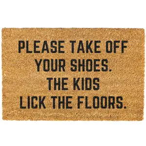 The Kids Lick The Floor doormat, Welcome Mat, Funny Doormat The Kids Lick The Floor doormat, Welcome Mat, Funny Doormat