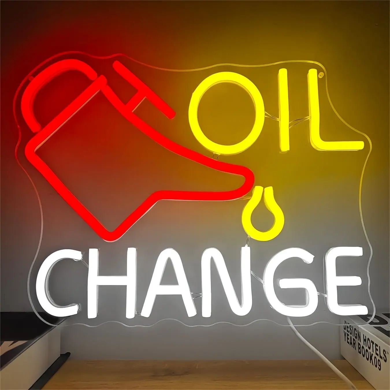 Oil Change Neon Sign, Garage Neon Sign, Garage LED Sign, Auto Repair, Wall Decor Neon Sign, Dimmable Neon Light, Repair Shop, RV Workshop Garage Gift, Led Neon Lights
