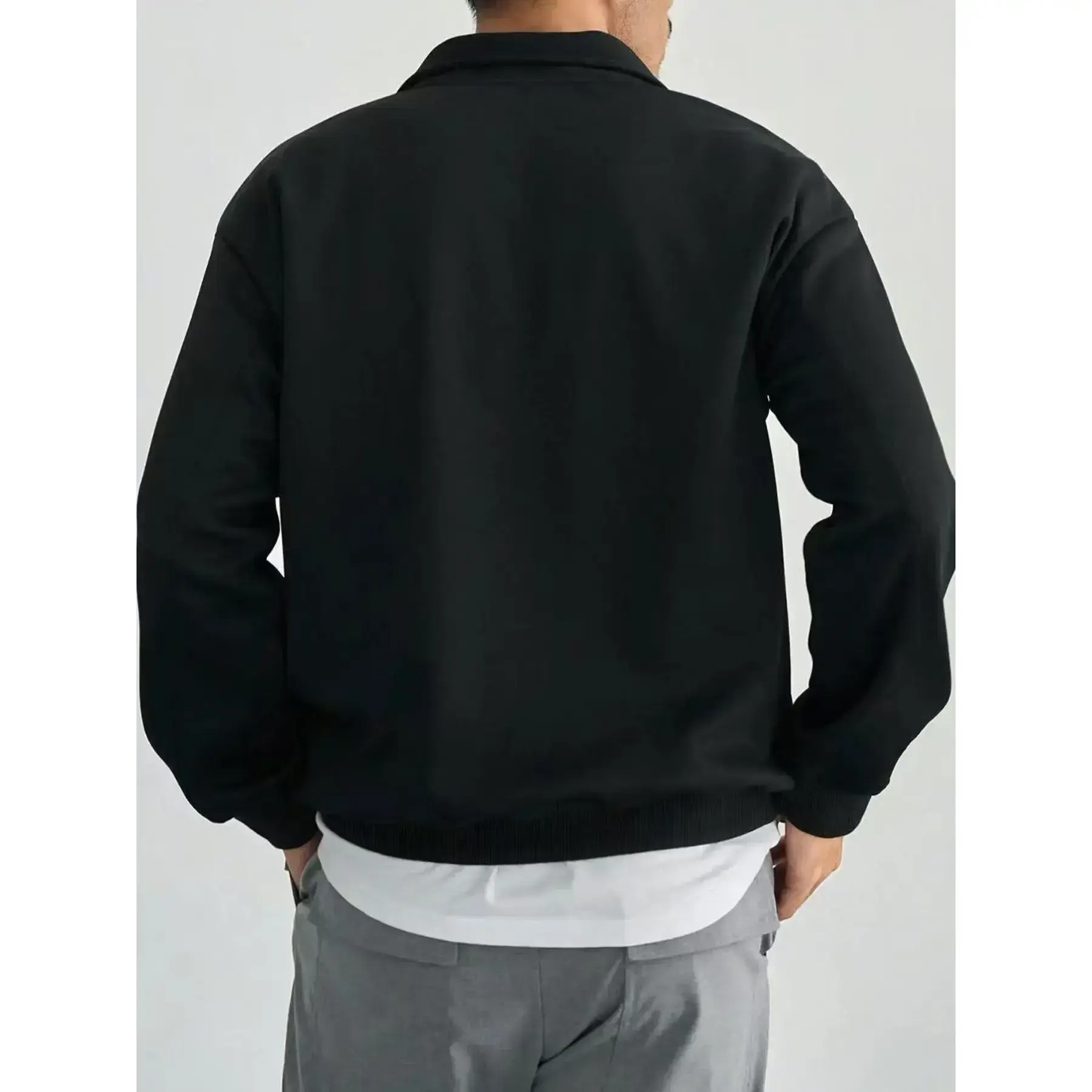 Men's Loose Half-Zip Sweatshirt, Casual Fitted Plaid Pullover, Fall & Winter Streetwear, Daily Wear, Trendy Sports Leisure Clothing Men's Loose Half-Zip Sweatshirt, Casual Fitted Plaid Pullover, Fall & Winter Streetwear, Daily Wear, Trendy Sports Leisure Clothing