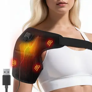1 Piece Multi-functional USB Plug-in Shoulder Heating Pad for Shoulders, Arms, Knees Timely Heating, Cervical Alignment Aid, Pain Relief with 3 Temperature Adjustment Modes, Perfect Gift, such as for Mom and Dad!