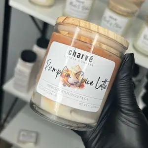 Pumpkin Spice Latte Candle Wax Coffee Scent Iced Coffee Iced Cubes