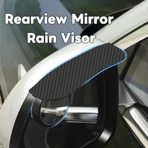 2pcs Car Rearview Mirror Rain Visors/Rain Guards, Small Round Mirror 360-Degree Auxiliary Blind Spot Mirror, Car Accessories