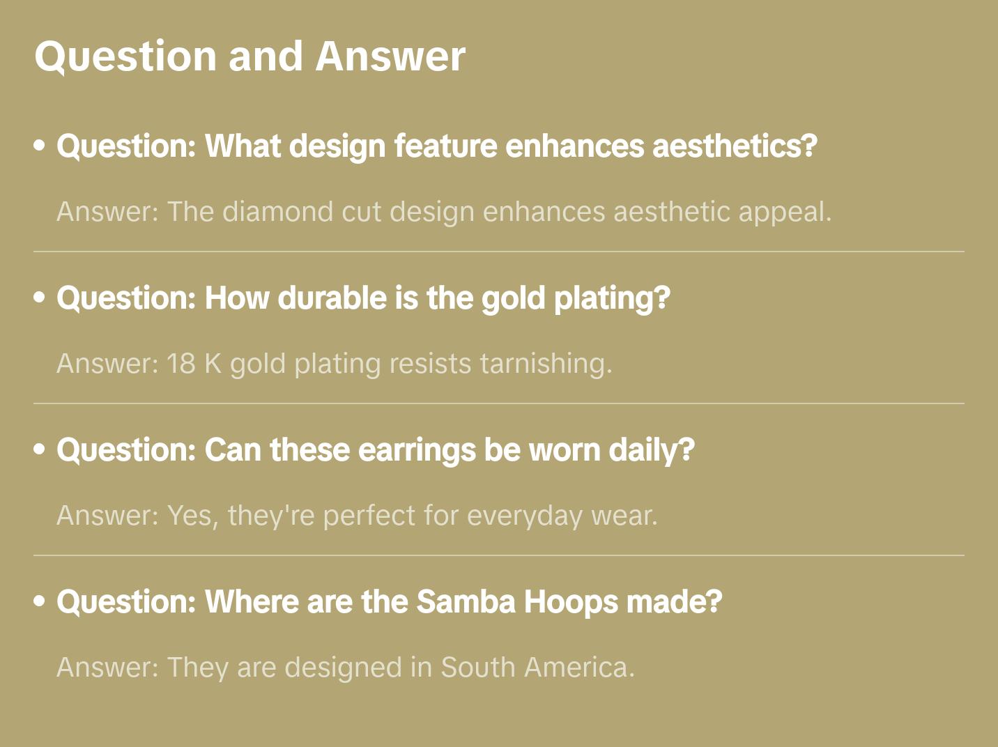 Samba Diamond cut Gold Plated Hoops 1.5 inches