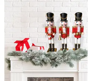 Santa's Workshop 14" Red Marching Band Nutcrackers, Set of 3