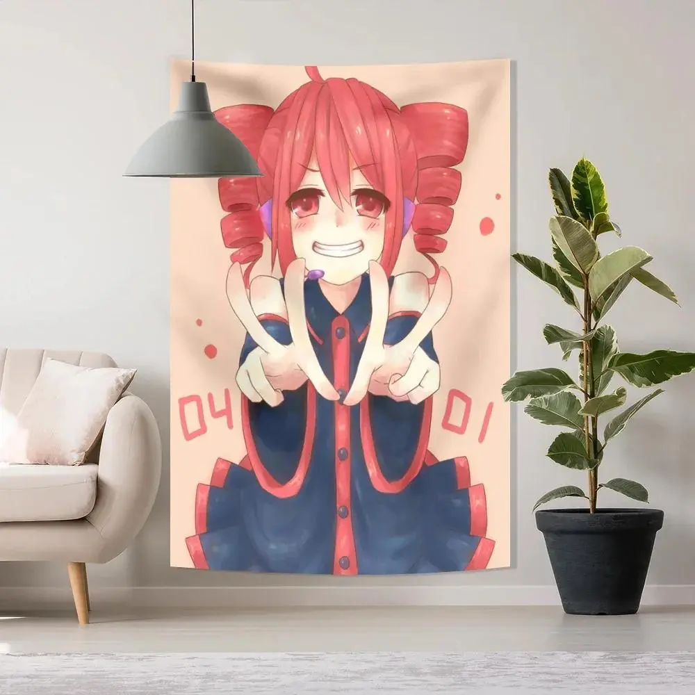 Anime Kasane Teto Pink American Flag Tapestry - Digital Print Polyester Fabric with Metal Grommets, Bohemian Room Decor for Man Cave, Birthday Gift & Aesthetic Space Decoration, American Flag Decor, Vibrant Colors, Durable Material, Wall Hanging summerwin