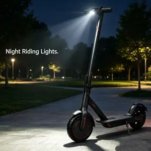 350W Electric Scooter with 5.2Ah Battery – 8.5" Solid Tires, 19MPH Top Speed, Long Range, Dual Brakes, Foldable, App Control for Adults