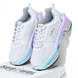 SEBOWEL Roller Skates Multi-function Roller Skates Adult 2-in-1 Transformer Roller Skates Men's and Women's Roller Skates Sports shoes Valentine's Day Gift Christmas Gift shoes withwheels Love at First Find