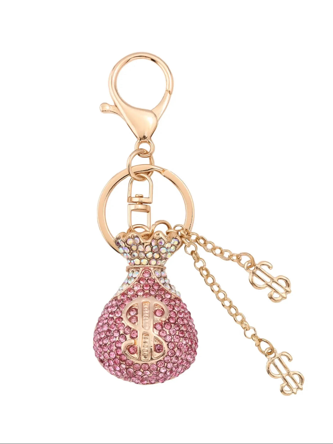 Dollar Money Bag Charm Keychain, Fashionable Alloy Keychain, Stylish Keychain, Keyrings, Practical Money Holder Accessory, Durable Design for Everyday Use, Perfect Gift Idea for Friends & Family