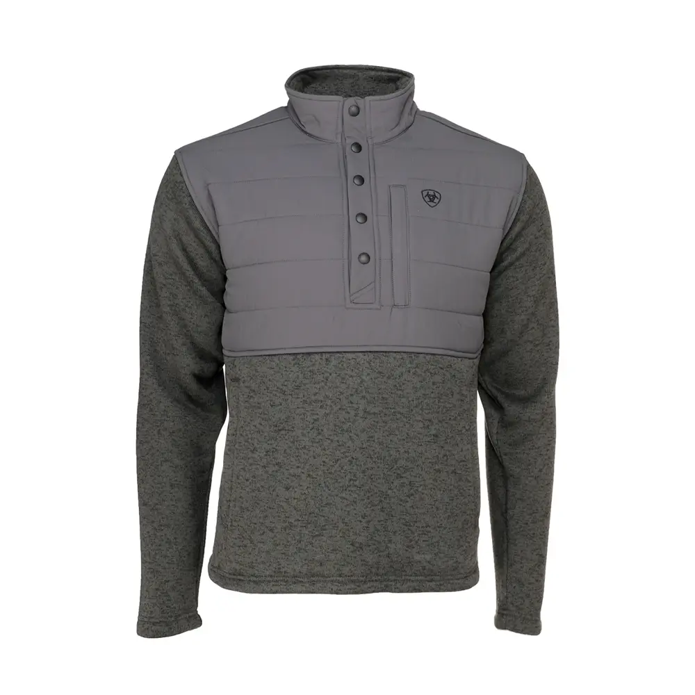 Ariat Mens Caldwell Reinforced Snap Sweater Casual - Grey