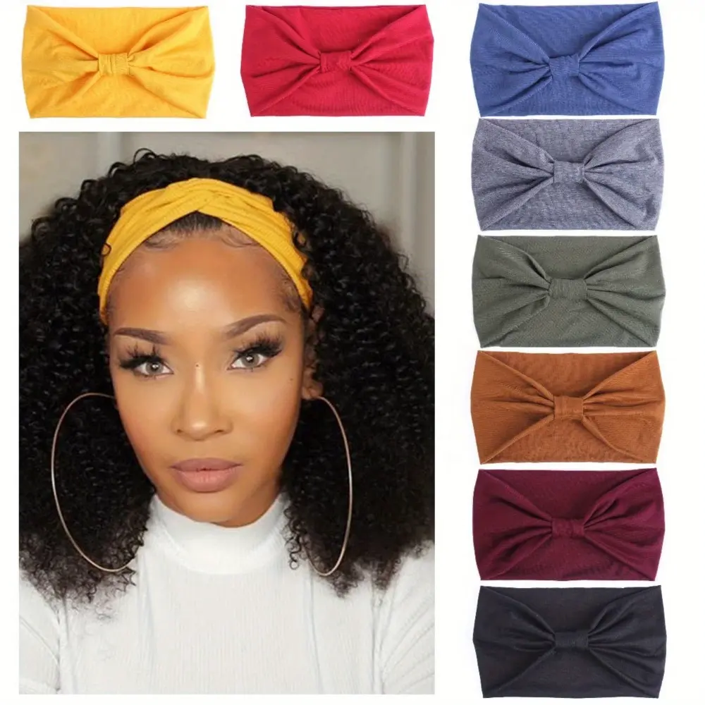 4/6/8/10 Pack Elastic Wide Headbands, Non Slip Workout Yoga Sport Headbands for Women’s, Headbands for Women, Hair Accessories, Highly Absorbent Women's Athletic Sweatband, Face Wash Towel Hair Accessory Sports & Outdoor