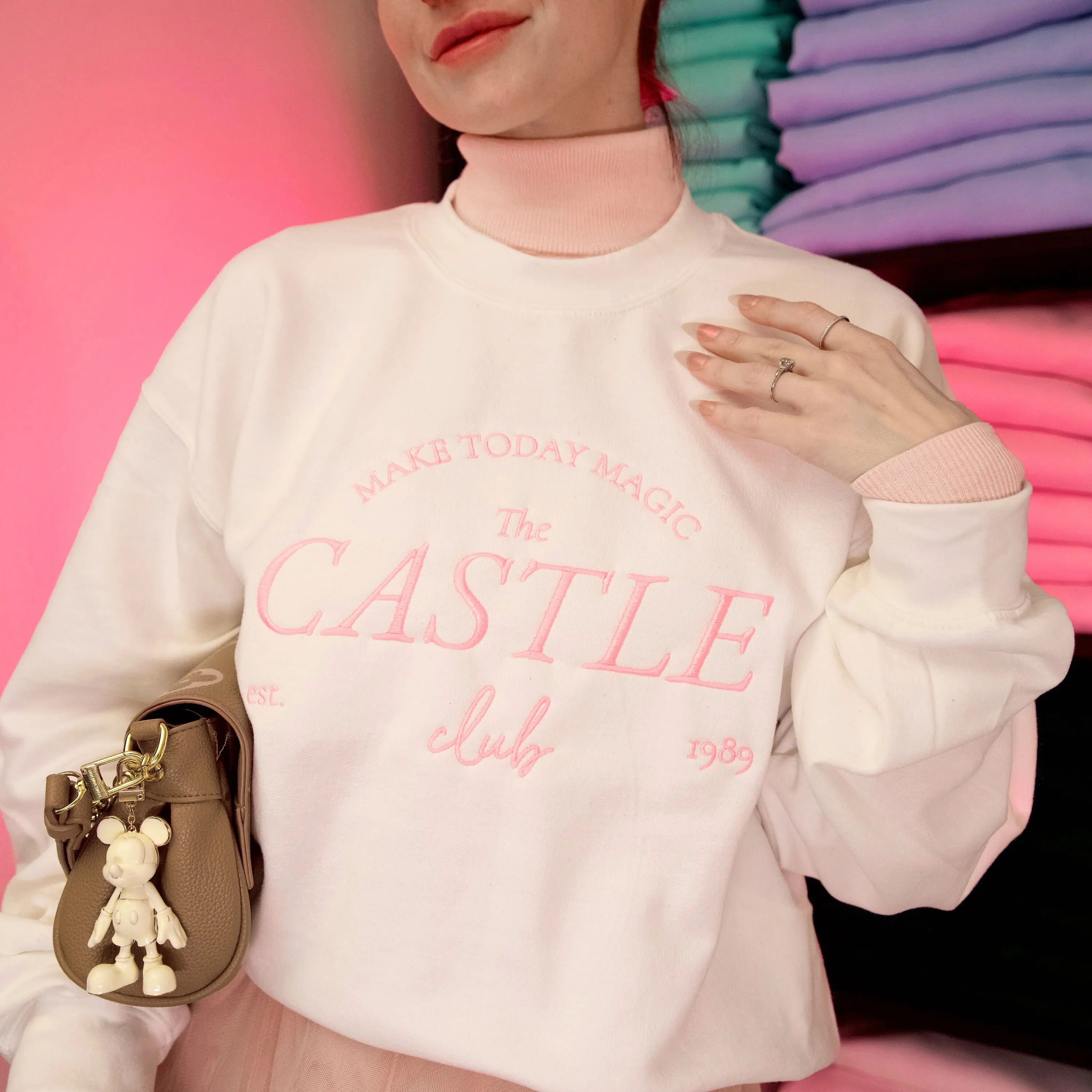 The Castle Club Embroidered Custom Crewneck