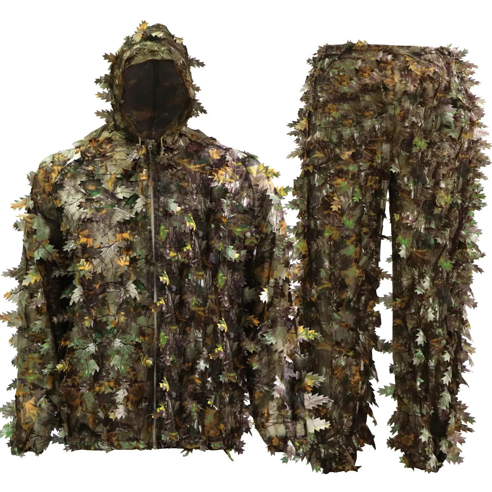 Ghillie Suit 3d Leafy Camo Suits  Woodland Gilly Gillies For Men Leaf Camouflage