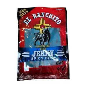 Spicy Blue El Ranchito Crunchy Beef Jerky Net Wt. 2 oz