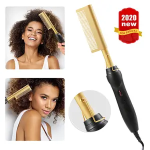 Dual-use Electric Heating Copper Comb Straightening Comb Straightener Home Use Hair Curling Iron Curling Comb