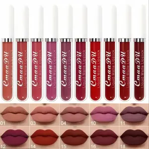 10 Pcs Matte Lipstick Cosmetic Long Lasting Waterproof Lip Glaze Nonstick Easy To Apply Long Lasting Lipgloss Suitable For Beginners Beauty Makeup