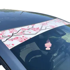 cherry blossom tree sunstrip banner 60 inches wide