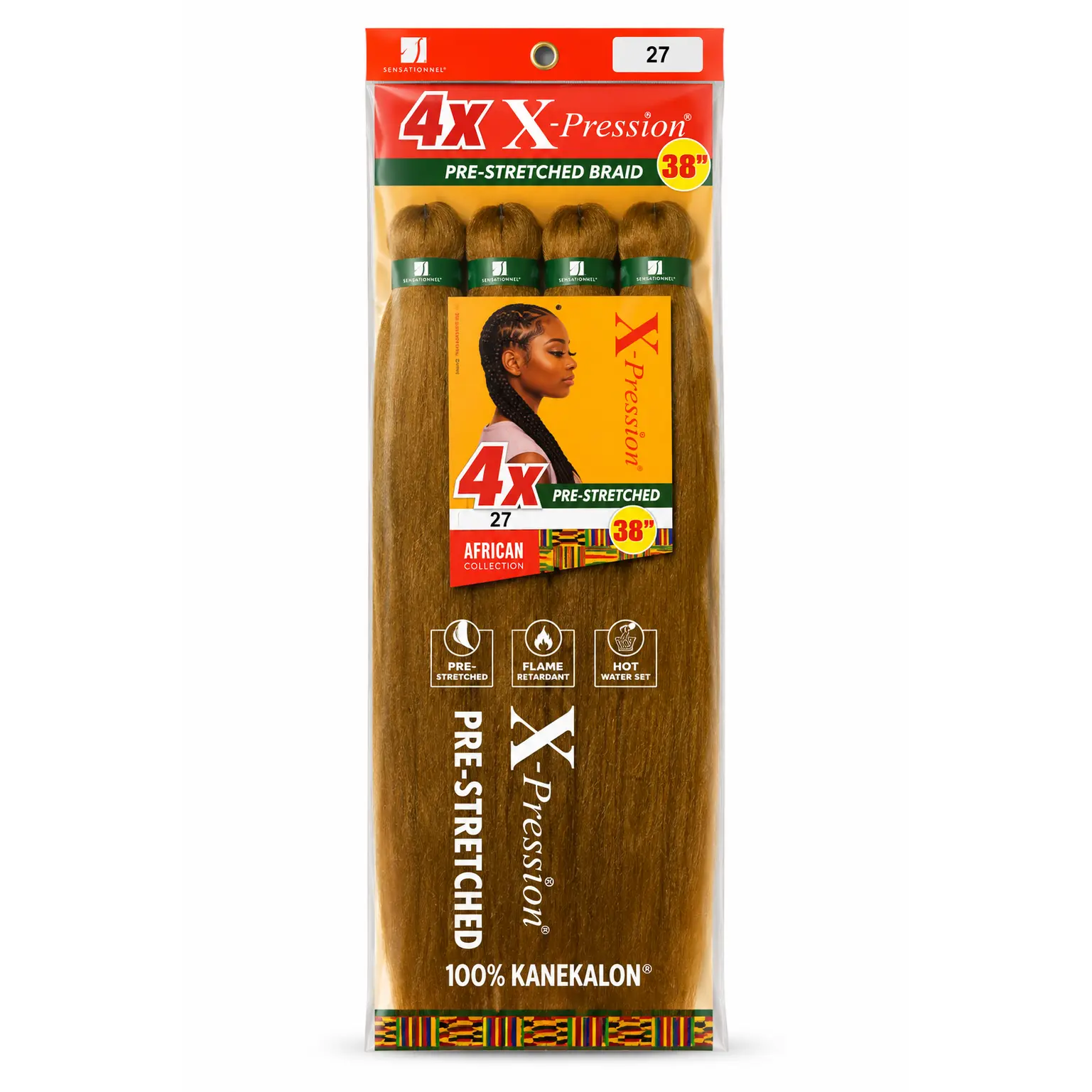 Sensationnel X-Pression 4X Pre-Stretched Braiding Hair 38” – Color 27