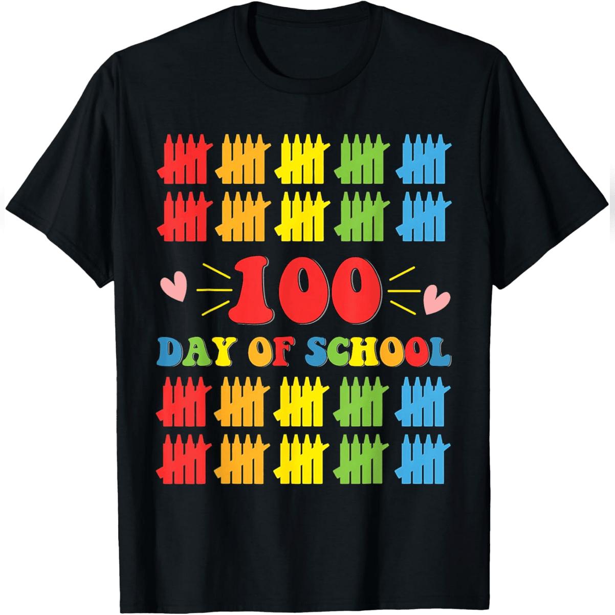 100th Day Of School Teacher 100 Days Math Numbers T-Shirt Comfy Everyday T-Shirt