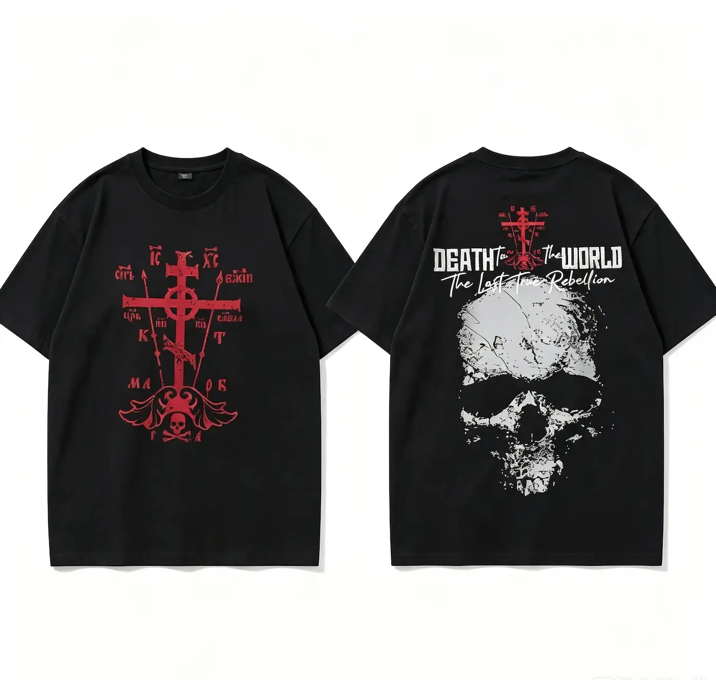 Orthodox Christian Shirt, Christian Skull Graphic Shirt, Christian Streetwear Tanktop, Orthodox Youth Shirt Casual Breathable Punk Style Streetwear Goth Style