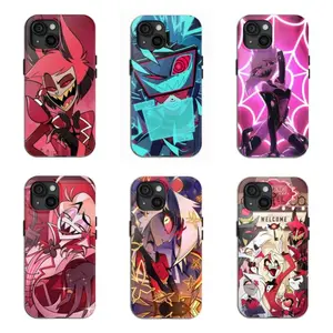 Hazbin Hotel-themed phone cases,A dark and healing journey of demons and redemption,for iPhone 16 15 14 13 12 11 17Pro Max,for Samsung S25 S24 S23 S22 Ultra,Protective Cover For Fan Movie Merch Christmas Gift For Her/Him