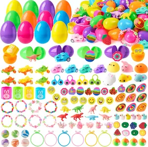 Mothers Day Gift  100Pcs Prefilled Easter Eggs with Assorted Toys, Prefilled Easter Eggs with Toys, Easter Basket Stuffers for Kids, Easter Egg Hunt, Toddler Easter Basket Stuffers