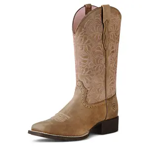 Women's Round Up Remuda Wide Square Toe Cowgirl Boots