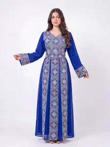 Natalia Thobe - Embrodiered Women's Thobe, Traditional Dress, Casual, Soft Fabric, Long Sleeves, Perfect for Eid, Ramadan, Gifts for Her
