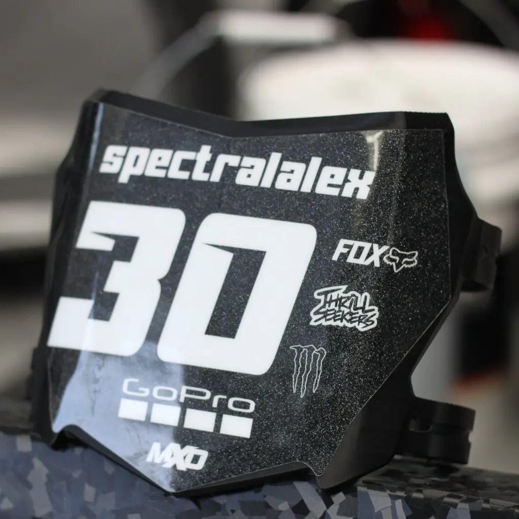 Front Number Plate – 3D-printed PETG, zip tie mount