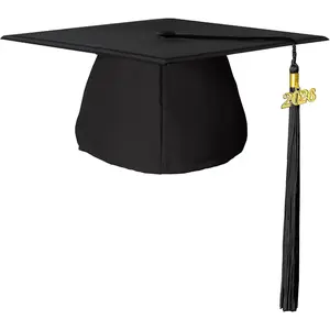 Unisex Matte Adult Graduation Cap with 2026 and 2027 Tassel Year Charm High School & Bachelor