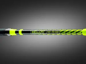 Yellow Hellcat Revenge Rod Series | 7'6" Casting and Spinning Fishing Rod | By Catch The Fever - The World's Leading Fishing Rods for Freshwater, Saltwater & for Trophy Fish Size - Industry First Rubber-Silicone Grips for Unmatched Performance & Quality