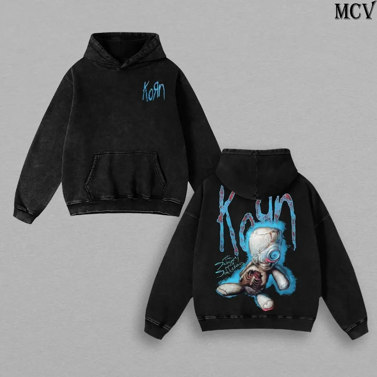 Korn Serenity Of Suffering Doll Washed T-Shirt, Washed Hoodie, Sweatshirt Dark Alternative Rock Streetwear Fan Apparel TNE