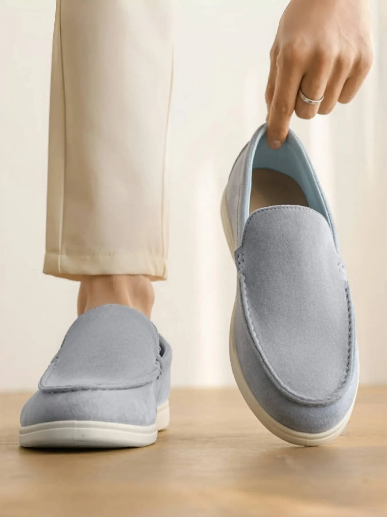 1 Pair Men's Loafers | British Retro Style | Suede Texture + Platform Heightening + Anti-Slip & Wear-Resistant | Daily Commute / Street Wear / Dating Outings, Versatile & Comfortable Lazy Shoes, Durable Casual Shoes