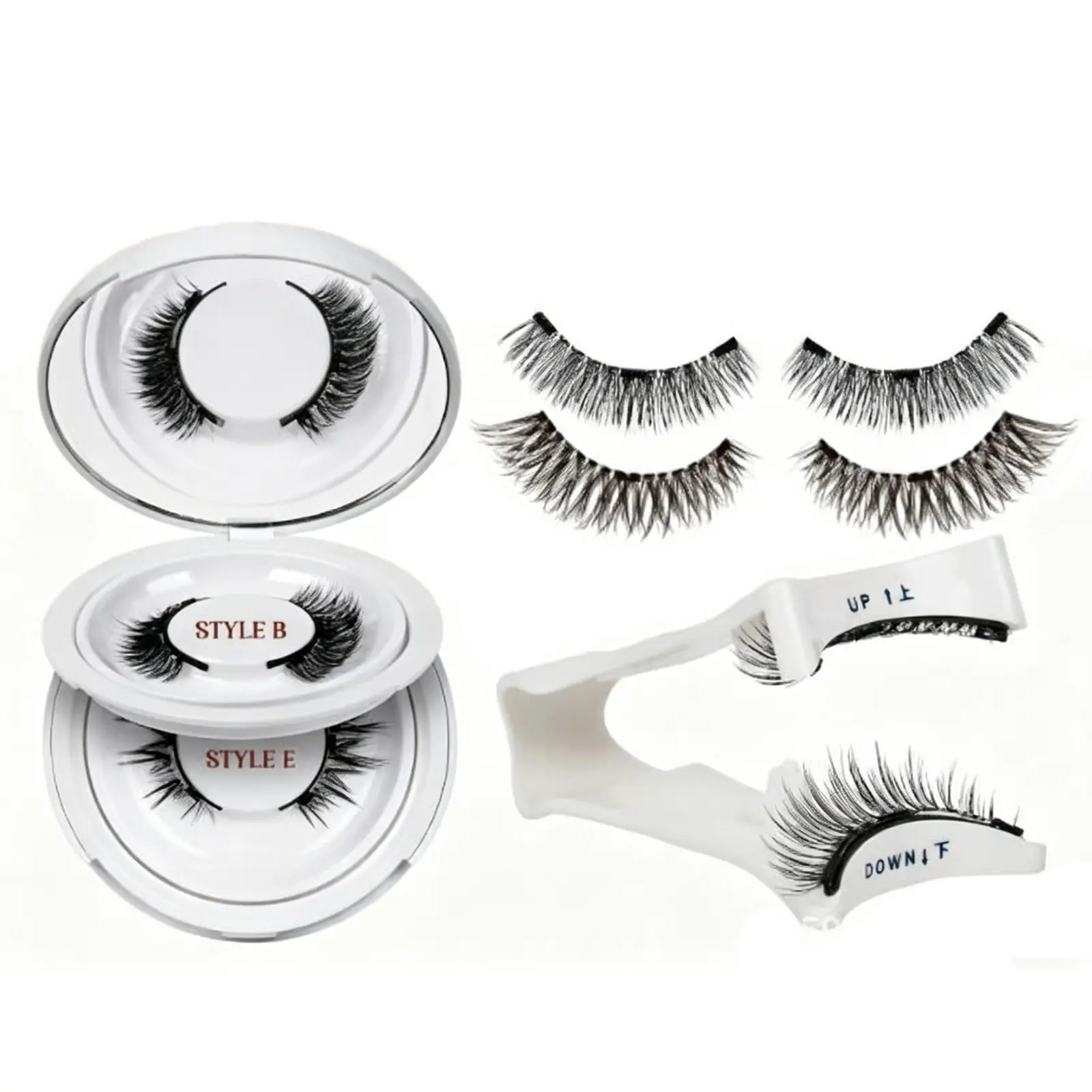 2 Pair Magnetic Eyelashes with Applicator, Reusable Magnet Lashes Natural Look,Easy to Wear and Remove Soft Lashes kit No Glue or Liner Needed