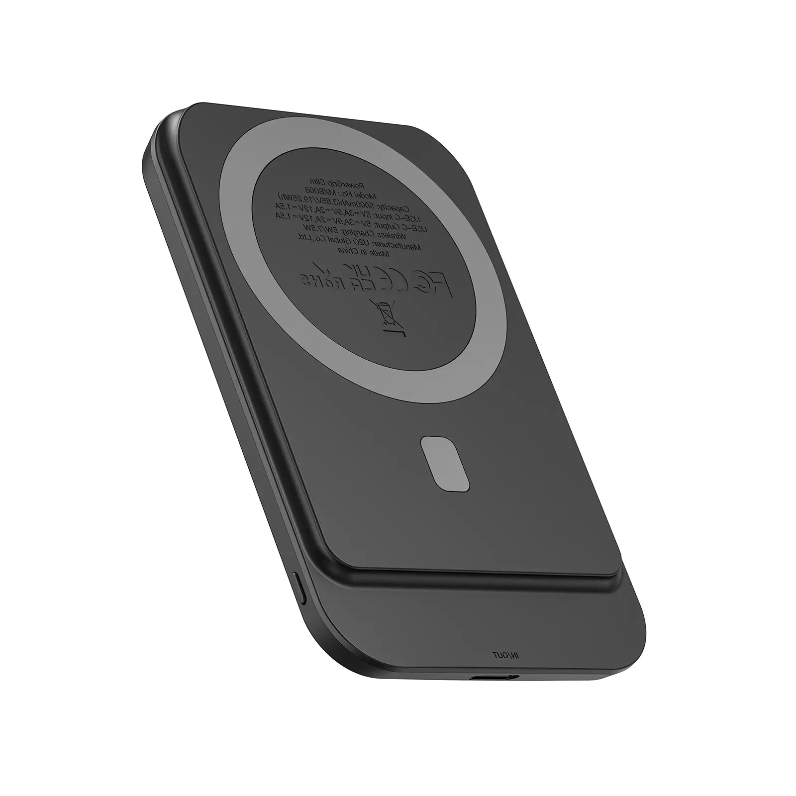 iWALK Wireless Portable Charger, 5000mAh 18W Magnetic Slim Power Bank with LED Display, Compatible with iPhone 16/15/14/13/12/Pro/Pro Max